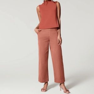 Spanx Stretch Twill Cropped Wide Leg Pant